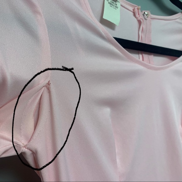 Vintage Baby Pink Women’s Long Sleeve Dress - Picture 10 of 11